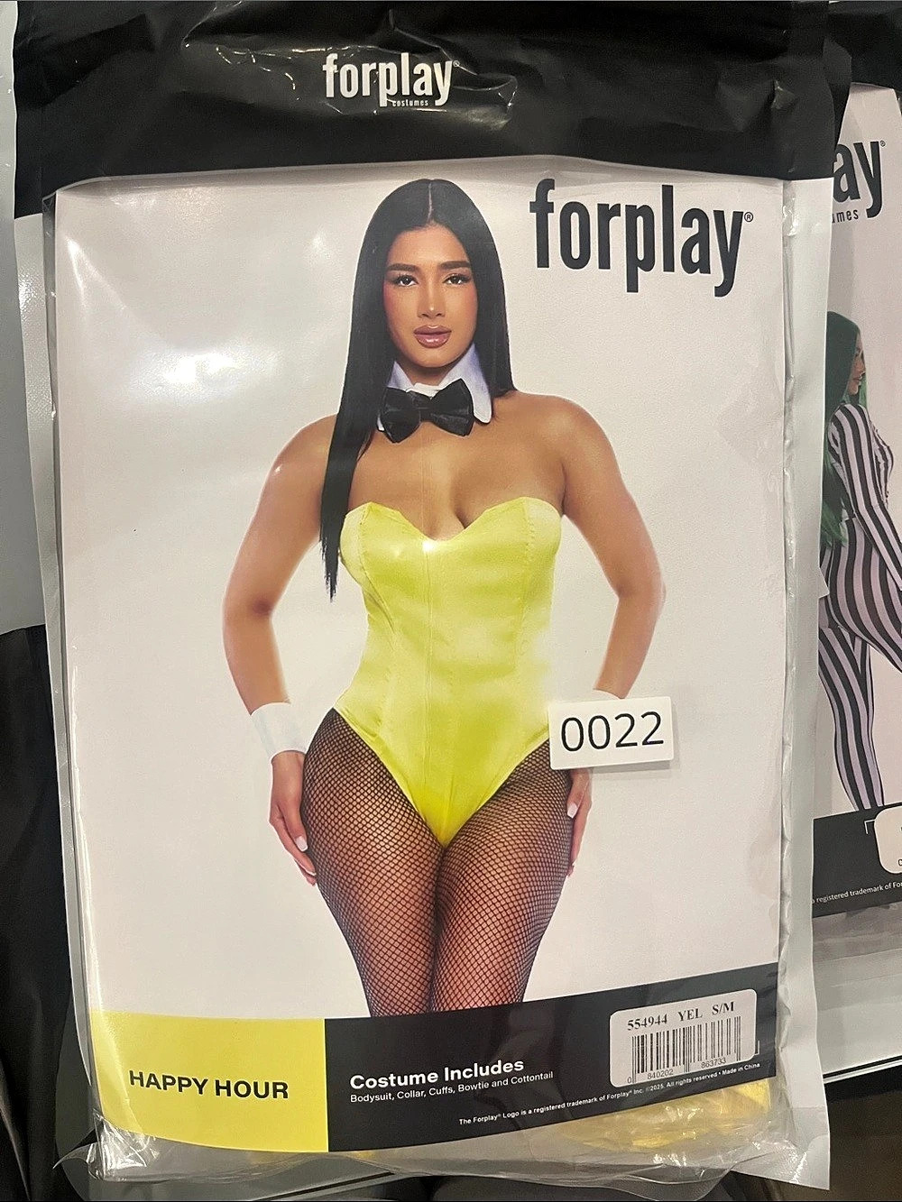 Forplay Happy Hour Cocktail Costume Yellow & Black Size Small